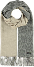 Load image into Gallery viewer, Two Tone Leo Woven Cashmink® Scarf: Camel/peach