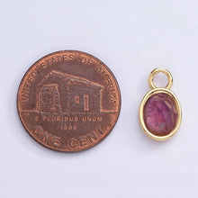 Load image into Gallery viewer, 16K Gold Filled Oval Multifaceted Natural Gemstone Personalized Add-On Charm | AC1479 - AC1491: Smokey Quartz