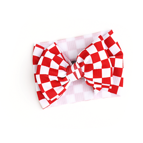 Beck Red Checks Headwrap Christmas Hair Accessory : Headwrap