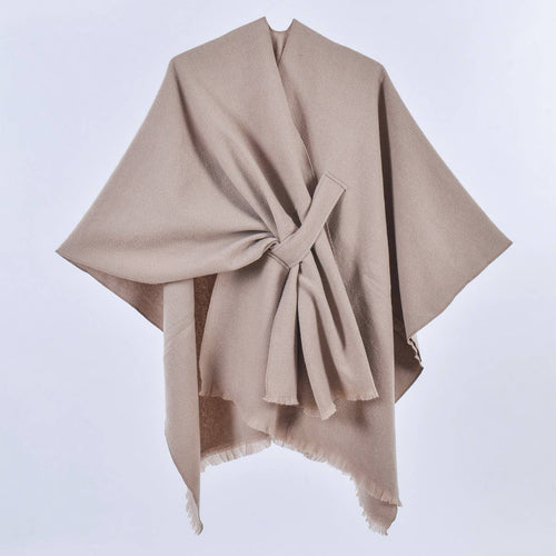 Beige Pull Through Shawl