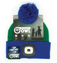 Load image into Gallery viewer, Night Scope Kid&#39;s Rechargeable Led Pom Hat: Green