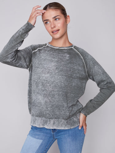 Charlie B. Spruced  Mineral Washed Sweater
