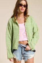 Load image into Gallery viewer, Essential Button Down Cardigan Top: Oatmeal / M
