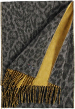 Load image into Gallery viewer, Two Tone Leo Woven Cashmink® Scarf: Camel/peach