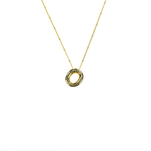 Initial Balloon Bubble Gold Necklace: V / GOLD SMOOTH