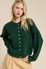 Load image into Gallery viewer, Button Down Cardigan Top: Navy / L