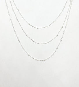 1104SS. Sterling Silver Satellite Chain: 1 Ft / 1.1mm-2mm / Satellite