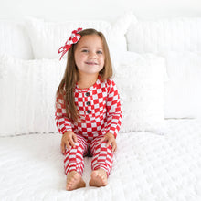 Load image into Gallery viewer, Beck Red Checks 2P Set Christmas Bamboo Pajamas Kids Sleepie: 4/5