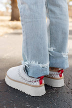 Load image into Gallery viewer, Isabella Suede Contrast Slippers : White / 41