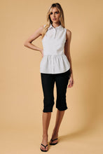 Load image into Gallery viewer, POPLIN UNDERSHIRT TOP: White / M
