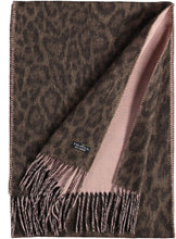 Load image into Gallery viewer, Two Tone Leo Woven Cashmink® Scarf: Camel/peach