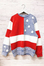 Load image into Gallery viewer, AMERICANA FLAG SWEATSHIRT- M