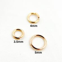 Load image into Gallery viewer, 22GAGFOPENJR. 22 Gauge Open Gold Filled Jump Ring: 5mm / 50 Pcs. / Open