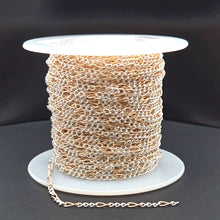 Load image into Gallery viewer, 2431CTT. Gold Filled and Sterling Silver Figaro Style Chain: 1 Ft. / 5.1mm-6mm / Figaro