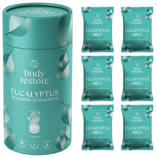 Body Restore Shower Steamer Aromatherapy Tube Pack of 6 : Eucalyptus & Mint
