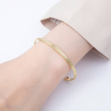Load image into Gallery viewer, 16K Gold Filled Round Dotted Geometric Half Cuff Bracelet Finding for Bangle Supply | WA-04450