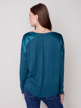 Load image into Gallery viewer, Charlie B. Emerald Satin Top