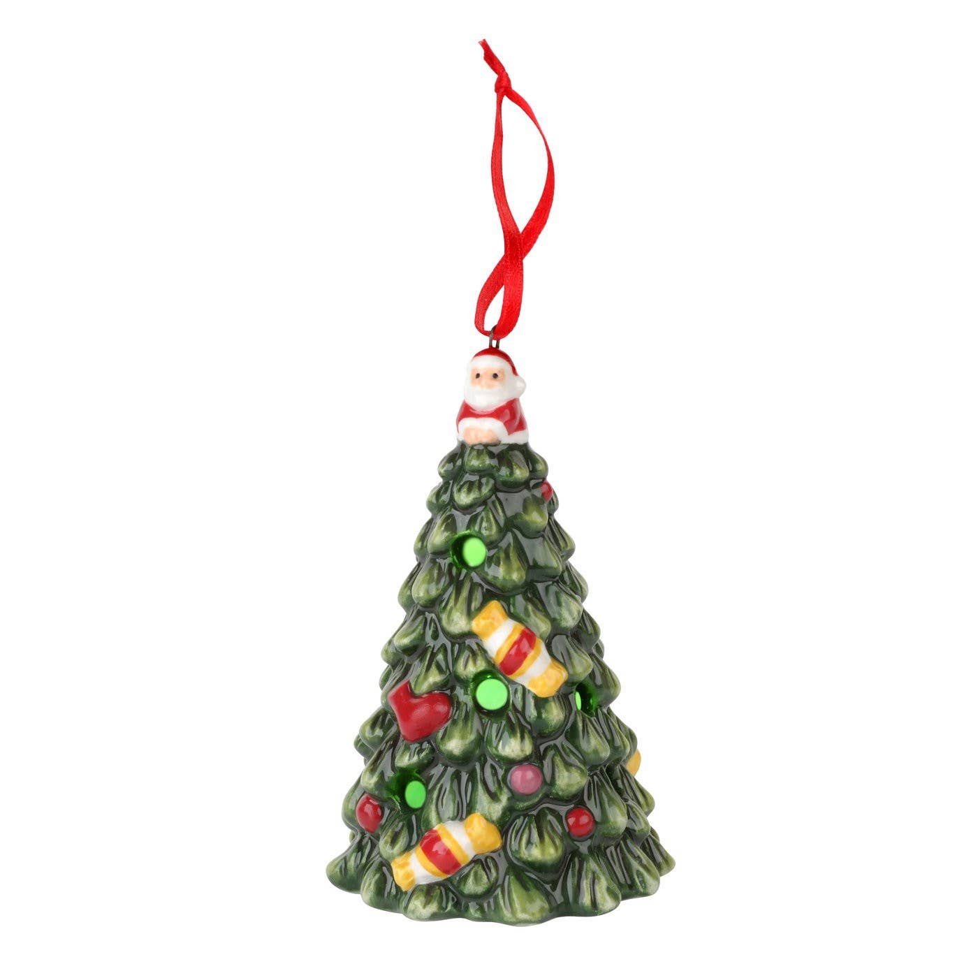 Spode Christmas Tree Multicolor LED Tree Ornament - Thumbnail 3