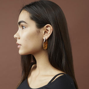 Brown Swirl Earrings