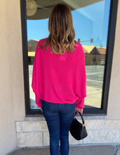 Load image into Gallery viewer, Hot Pink Drop Shoulder Sweater