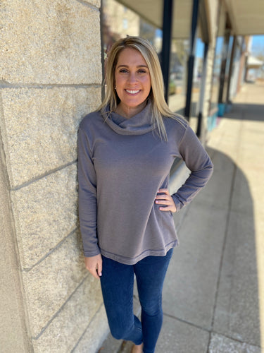 Grey Terry Cloth Sweater