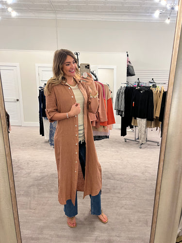 Charlie B Italian Linen Duster