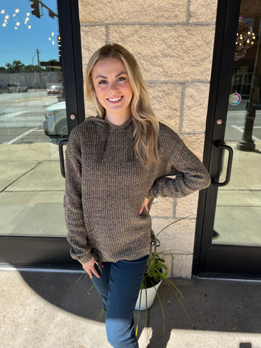 Charlie B. Hooded Sweater w/ Side Lace Up