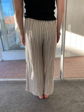 Load image into Gallery viewer, Taupe Striped Flow Wrap Pants