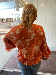 Ivy Jane Coral Ruffle Top