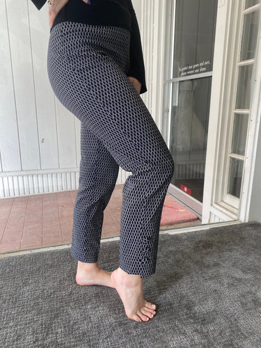 Black/White Print Crop Pant