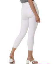 Load image into Gallery viewer, Wide Elastic Pull On Crop Jegging - White