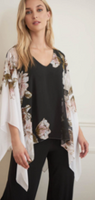 Load image into Gallery viewer, Joseph Ribkoff Floral Cape Sleeve Top