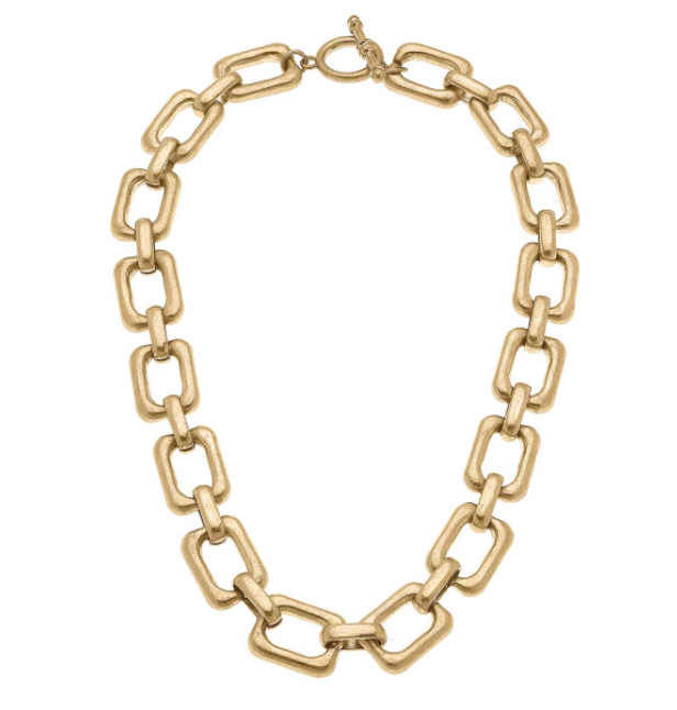 Conrad Rectangle Chain Link T-Bar Necklace