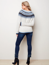 Load image into Gallery viewer, Charlie B. Jacquard Knit Sweater - Denim