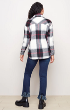 Load image into Gallery viewer, Charlie B. Plaid Flannel Shirt Jacket - Fig