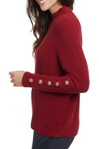 Tribal Sangria Sweater with Buttons
