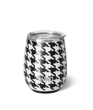 Load image into Gallery viewer, Houndstooth Stemless Wine Cup