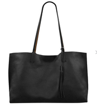 Load image into Gallery viewer, Large Reversible Leather Tote