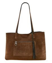 Load image into Gallery viewer, Large Reversible Leather Tote