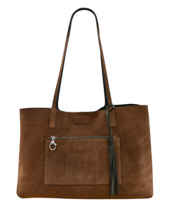 Large Reversible Leather Tote