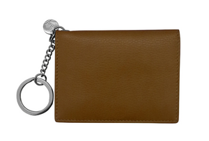 Leather Key Ring Flap Card Case