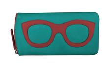Load image into Gallery viewer, Leather Eyeglass Case w/ Eyeglass Design