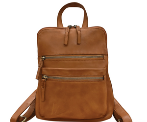 Leather Washed Small Backpack