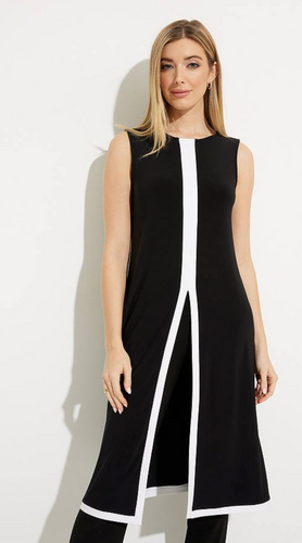 Joseph Ribkoff Sleeveless Split-front Tunic Style