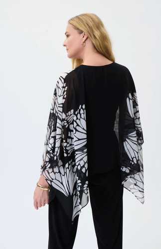 Joseph Ribkoff Butterfly Sleeve Top