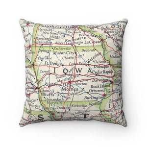 Iowa Map Pillow