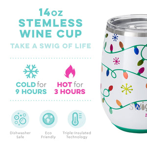 Swig 14oz. Stemless Cup- Let it Glow
